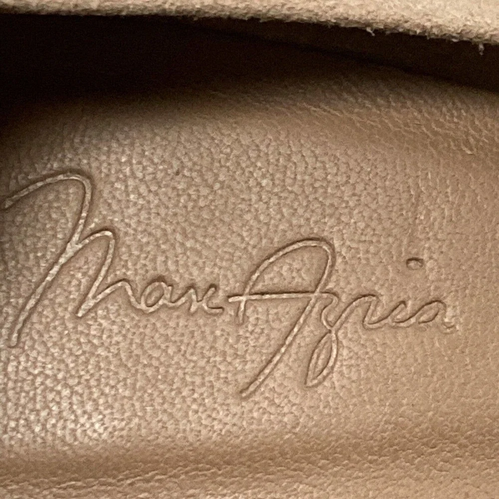 MaxAzria Beige Peep Toe‎ Jac Pump Size 6.5, 37 Made In Brazil All Leather
